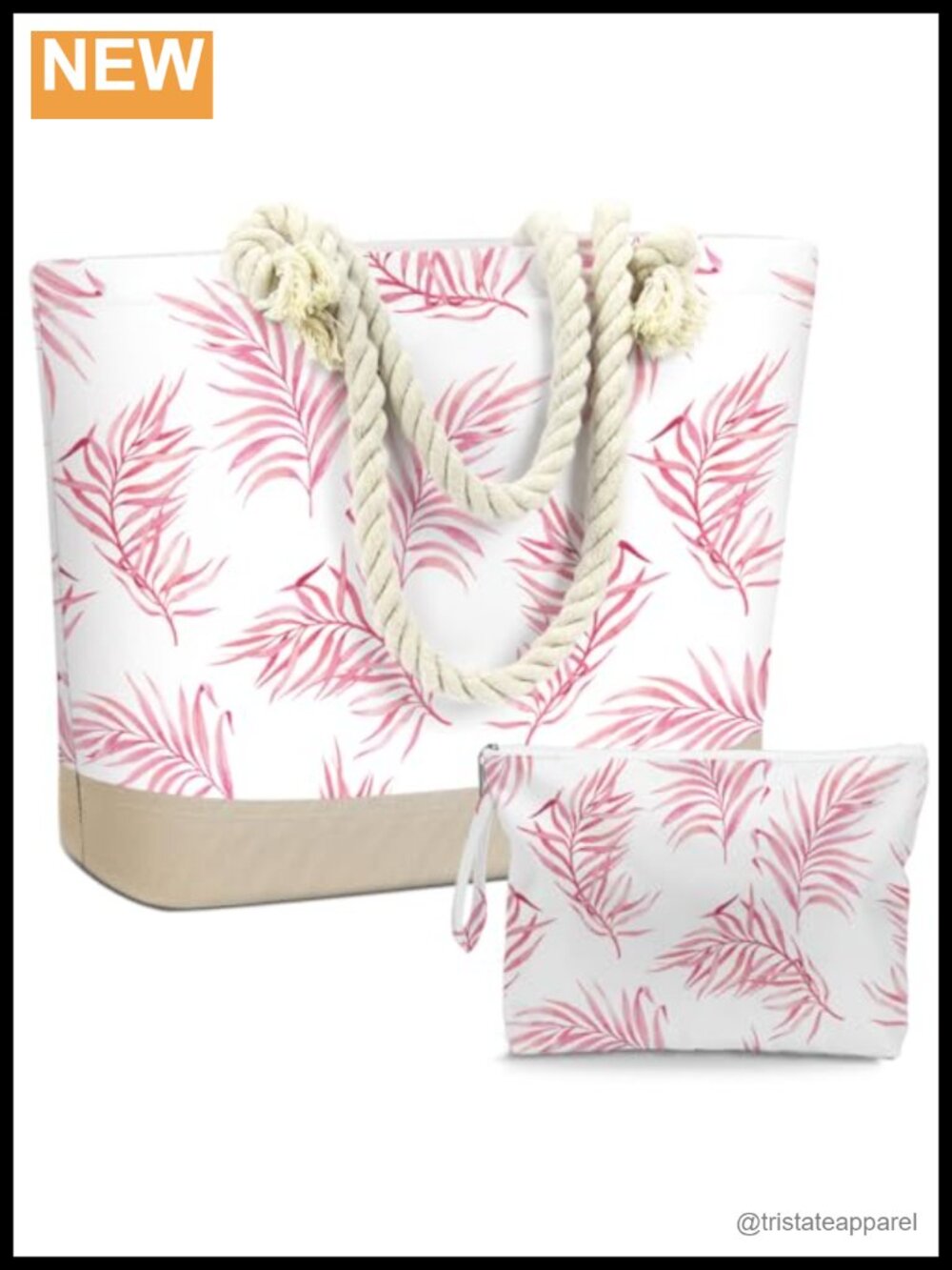 Canvas Tote & Wet Bag Set - Waterproof Cosmetic Travel Bags
